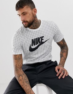 Белая футболка в клеточку Nike BQ1191-100 - Белый