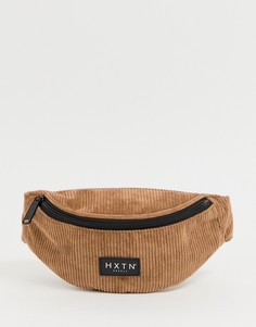 Светло-коричневая вельветовая сумка-кошелек на пояс HXTN Supply - Рыжий