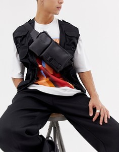 Черная сумка-кошелек на пояс в стиле милитари HXTN Supply - Черный