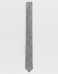 Серый галстук в клетку Burton Menswear - Серый