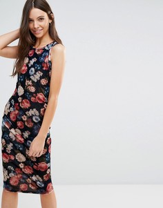 Платье миди с цветочным принтом Jasmine - Темно-синий