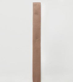 Трикотажный узкий галстук с прямыми краями Noak - Светло-бежевый