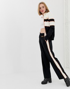 Широкие брюки с контрастными вставками House of Holland Missy - Черный