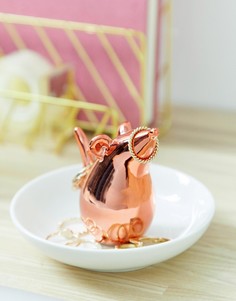 Шкатулка с дизайном в виде мыши цвета розового золота Candlelight - Розовый