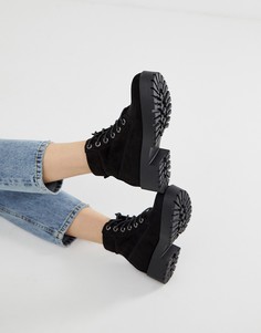 Черные ботинки на шнуровке New Look - Черный