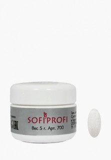 Гель-лак для ногтей Sofiprofi цветной блестящий с переливающимся эффектом 5г белый