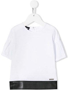 Dsquared2 Kids футболка с отделкой из искусственной кожи