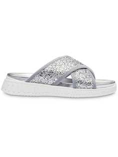 Miu Miu сандалии Miu Run с блестками
