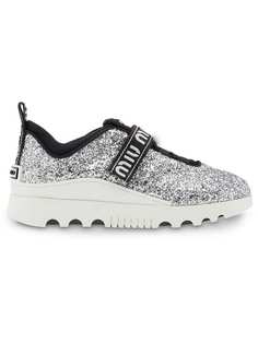 Miu Miu кроссовки Miu Run с блестками