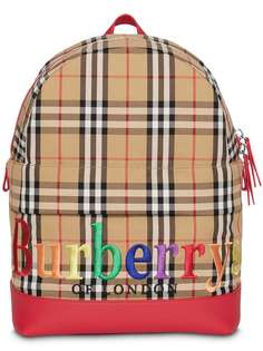 Burberry Kids рюкзак в клетку Vintage Check с вышитым логотипом