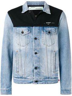 Off-White джинсовая куртка с контрастными вставками