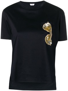 Thom Browne футболка с декором в виде солнцезащитных очков