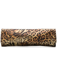 Giuseppe Zanotti Design leopard-print satin clutch