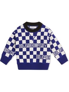 Burberry Kids свитер с жаккардовым узором Chequer
