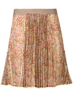 Coach плиссированная юбка с цветочным принтом