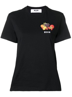 MSGM футболка с принтом фруктов