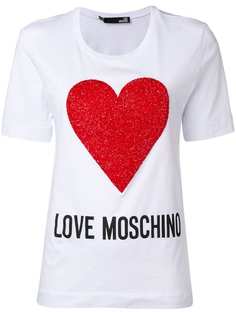 Love Moschino футболка с принтом сердца