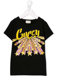 Gucci Kids футболка с принтом звезд
