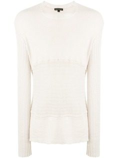 Ann Demeulemeester джемпер с сетчатой вставкой