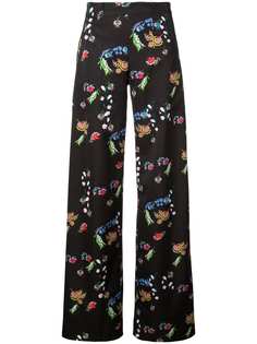 Cynthia Rowley широкие брюки с цветочным принтом