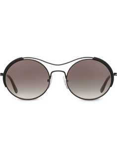 Prada Eyewear солнцезащитные очки в круглой оправе