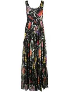 Fuzzi floral print maxi dress