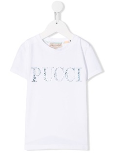 Emilio Pucci Junior футболка с декорированным логотипом