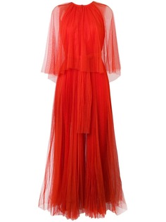 Maria Lucia Hohan плиссированное платье с кейпом