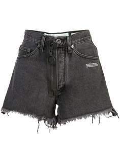 Off-White джинсовые шорты с прорезями
