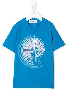 Stone Island Junior футболка с принтом логотипа