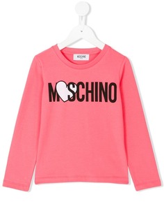 Moschino Kids толстовка с принтом-логотипом
