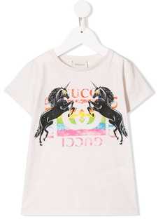 Gucci Kids футболка с принтом единорога