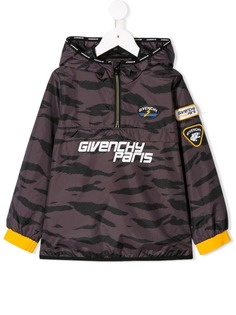Givenchy Kids непромокаемая куртка с принтом тигра