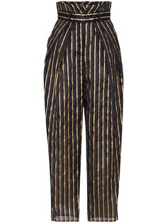 Alexandre Vauthier high waist striped linen blend trousers