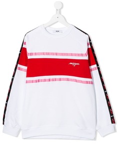Msgm Kids жаккардовая толстовка с логотипом