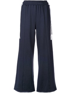 Cinq A Sept side tie wide leg track pants