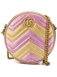 Gucci круглая сумка через плечо GG Marmont