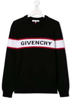 Givenchy Kids джемпер тонкой вязки с логотипом
