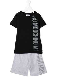 Moschino Kids спортивный костюм из шорт и футболки с принтом логотипа