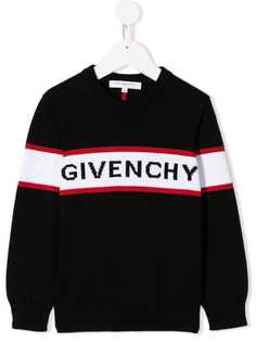 Givenchy Kids джемпер тонкой вязки с логотипом