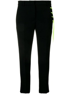 Iceberg neon lace-up detail cropped trousers