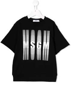 Msgm Kids топ с принтом логотипа