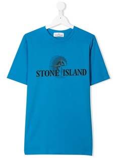Stone Island Junior футболка с принтом логотипа