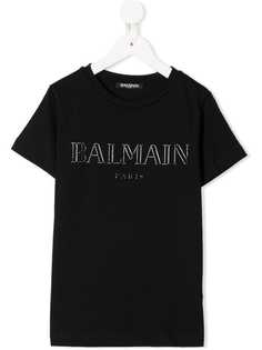 Balmain Kids футболка с логотипом