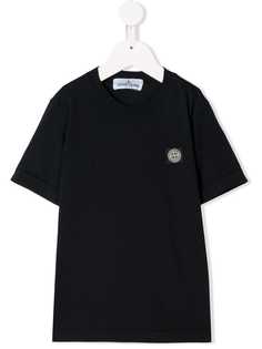 Stone Island Junior футболка с нашивкой-логотипом