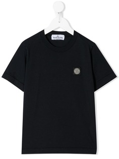 Stone Island Junior футболка с нашивкой-логотипом