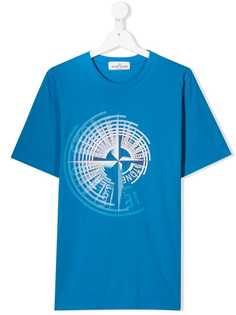 Stone Island Junior футболка с принтом логотипа
