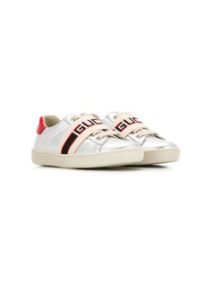 Gucci Kids кеды с полосками и логотипом Gucci