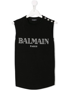 Balmain Kids топ с логотипом