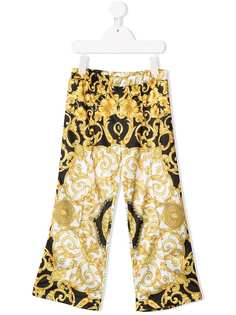 Young Versace широкие брюки с принтом в стиле барокко